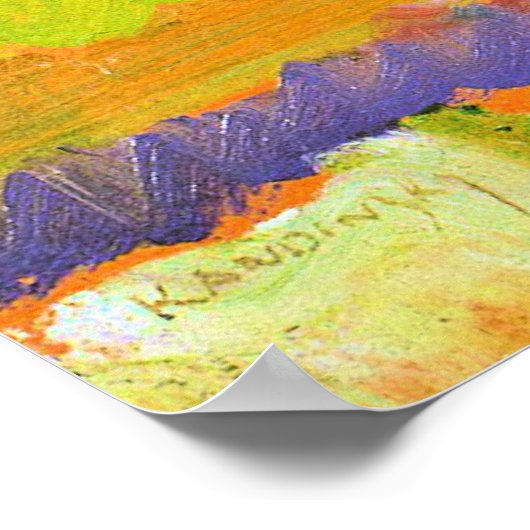 Kandinsky - Landschaft mit einem Plakat der Rollin (Ecke)