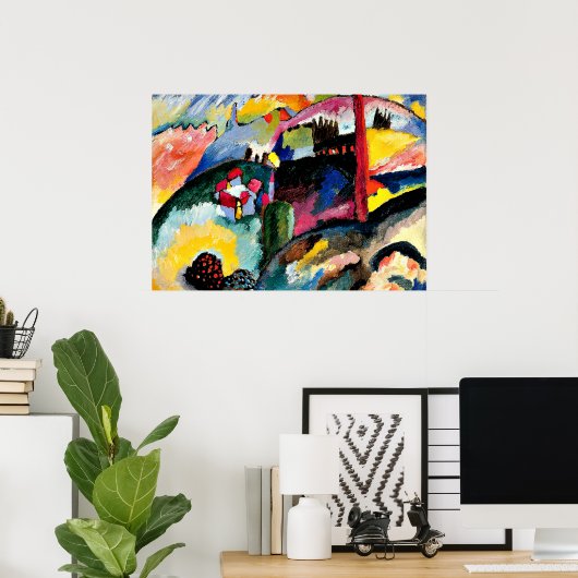Kandinsky - Landschaft mit Fabrikschornstein Poster (Heimbüro)