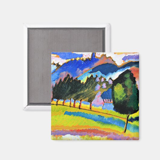 Kandinsky - Landschaft mit Hügeln Magnet (Vorderseite/Rückseite)