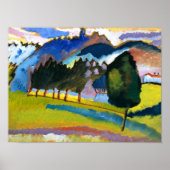 Kandinsky - Landschaft mit Hügeln Poster (Vorne)