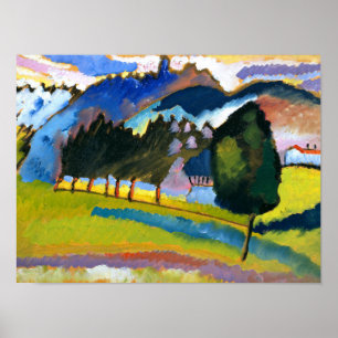 Kandinsky - Landschaft mit Hügeln Poster