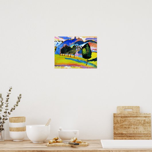 Kandinsky - Landschaft mit Hügeln Poster (Küche)