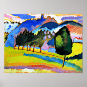 Kandinsky - Landschaft mit Hügeln Poster (Vorne)