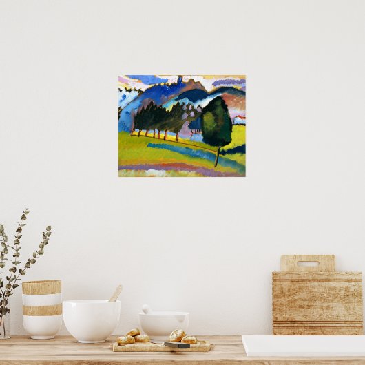 Kandinsky - Landschaft mit Hügeln Poster (Küche)
