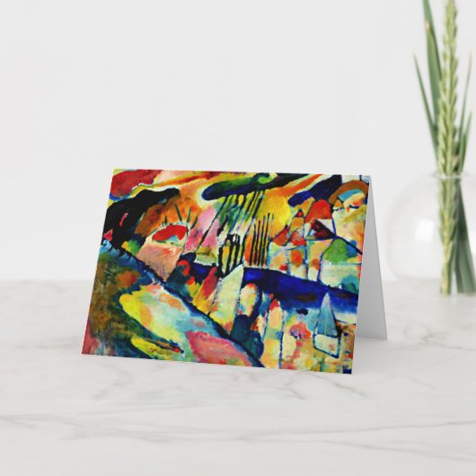 Kandinsky - Landschaft mit Regen Dankeskarte (Vorderseite)