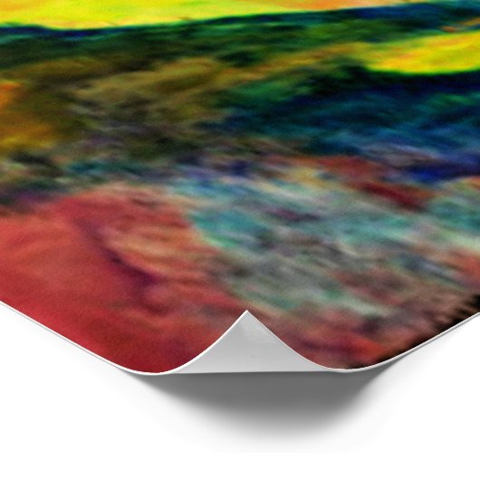 Kandinsky - Landschaft mit Regen Poster (Ecke)