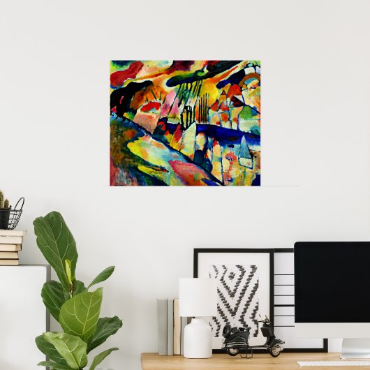 Kandinsky - Landschaft mit Regen Poster (Heimbüro)
