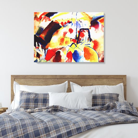 Kandinsky - Landschaft mit roten Flecken Leinwanddruck (Insitu (Schlafzimmer))