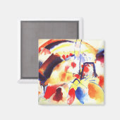 Kandinsky - Landschaft mit roten Flecken Magnet (Vorderseite/Rückseite)
