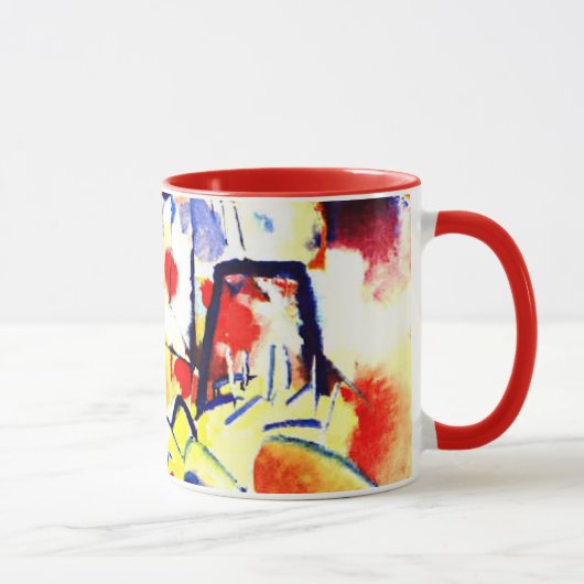 Kandinsky - Landschaft mit roten Flecken Tasse (Rechts)