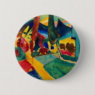 Kandinsky Landschaft mit zwei Pappeln Button