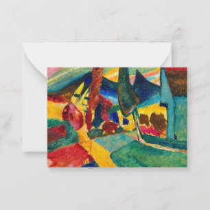 Kandinsky Landschaft mit zwei Pappeln Mitteilungskarte