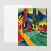 Kandinsky Landschaft mit zwei Poplars Begleitkarte (Vorne/Hinten)
