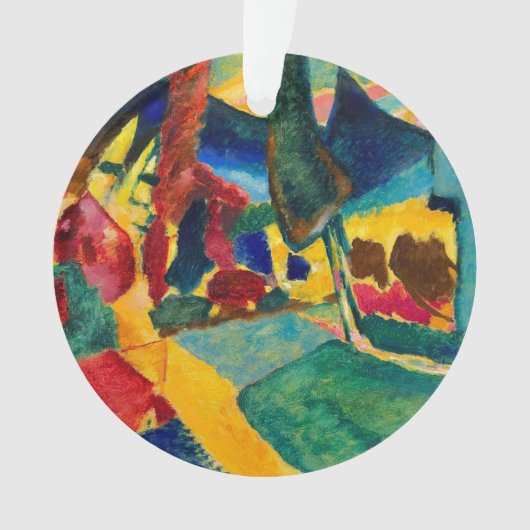 Kandinsky Landschaft mit zwei Poplars Ornament (Vorderseite)
