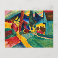 Kandinsky Landschaft mit zwei Poplars