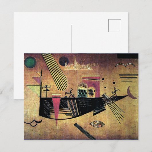 Kandinsky - launenhaft postkarte (Vorne/Hinten)