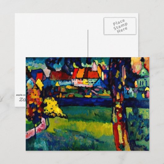 Kandinsky - Lebensbaum exportiert Postkarte (Vorne/Hinten)