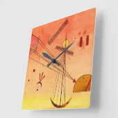 Kandinsky - leichte Befestigung Quadratische Wanduhr (Winkel)
