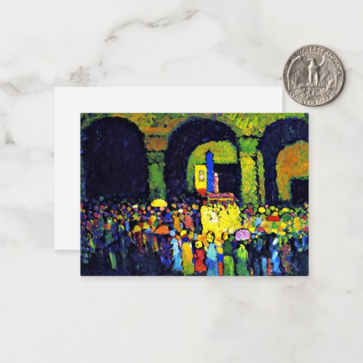 Kandinsky - Ludwigkirche in Murnau Mitteilungskarte (Vorderseite/Rückseite Beispiel)