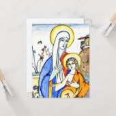 Kandinsky - Madonna und Kind, schönes Bild Karte (Vorderseite/Rückseite Beispiel)