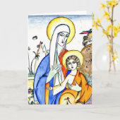 Kandinsky - Madonna und Kind, schönes Bild Karte (Gelbe Blume)