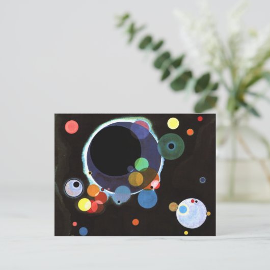 Kandinsky-Malerei, mehrere Kreise Postkarte (Stehend Vorderseite)