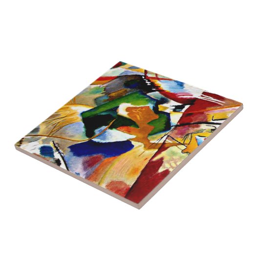 Kandinsky - Malerei mit grünem Zentrum Fliese (Seite)