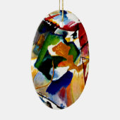 Kandinsky - Malerei mit grünem Zentrum Keramik Ornament (Rechts)