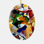 Kandinsky - Malerei mit grünem Zentrum Keramik Ornament (Hinten)