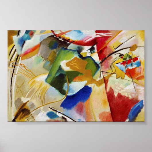 Kandinsky, Malerei mit grünem Zentrum, Moderne Kun Poster (Vorne)