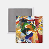 Kandinsky - Malerei mit grüner Mitte  Magnet (Vorderseite/Rückseite)