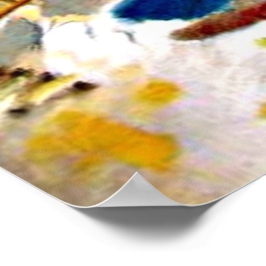 Kandinsky - Malerei mit grüner Mitte Poster (Ecke)