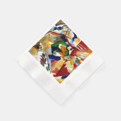 Kandinsky - Malerei mit grüner Mitte Serviette (Ecke)