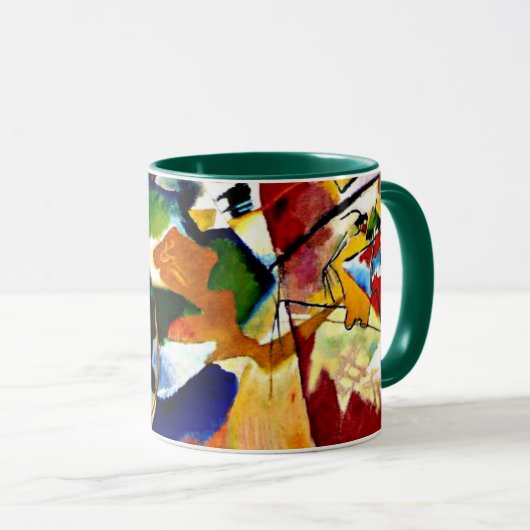 Kandinsky - Malerei mit grüner Mitte Tasse (VorderseiteRechts)