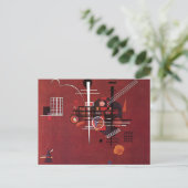 Kandinsky - Mattes Rot Postkarte (Stehend Vorderseite)
