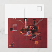 Kandinsky - Mattes Rot Postkarte (Vorne/Hinten)