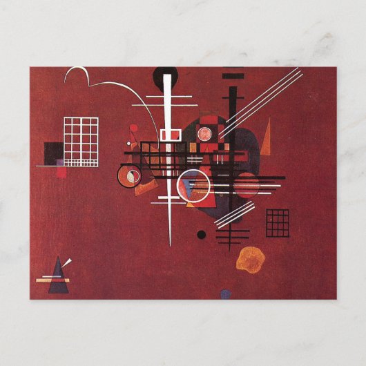 Kandinsky - Mattes Rot Postkarte (Vorderseite)