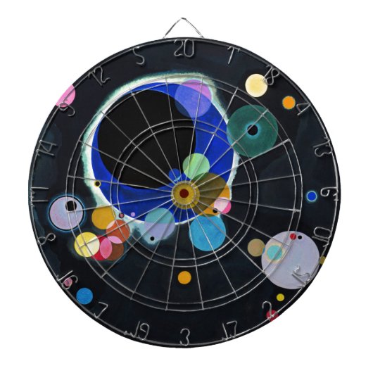 Kandinsky Mehrere Kreise Abstrakt Dartscheibe (vorne)