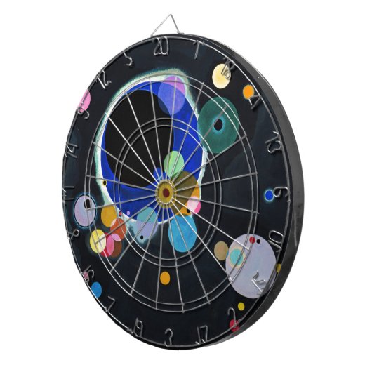 Kandinsky Mehrere Kreise Abstrakt Dartscheibe (Vorderseite rechts)