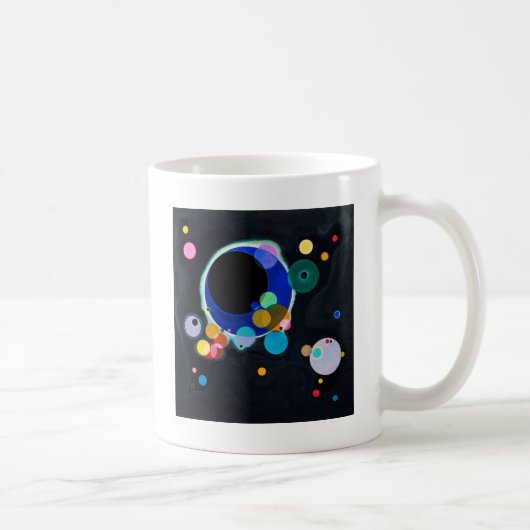 Kandinsky Mehrere Kreise Abstrakt Kaffeetasse (Rechts)