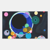 Kandinsky Mehrere Kreise Abstrakt Rechteckiger Aufkleber (Vorderseite)