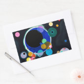 Kandinsky Mehrere Kreise Abstrakt Rechteckiger Aufkleber (Umschlag)