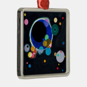 Kandinsky Mehrere Kreise Abstrakt Silbernes Ornament (Rechts)