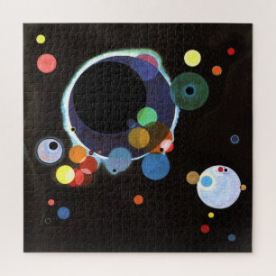 Kandinsky - Mehrere Kreise, abstrakte Kunst, Puzzle