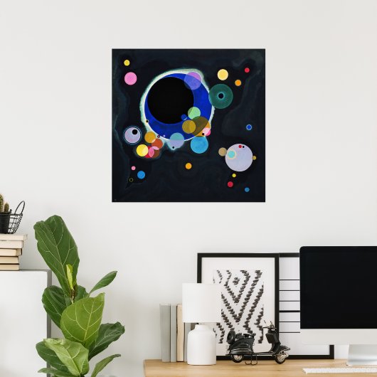 Kandinsky Mehrere Kreise Abstrakte Malerei Poster (Heimbüro)