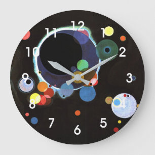 Kandinsky - Mehrere Kreise, berühmtes Gemälde Große Wanduhr