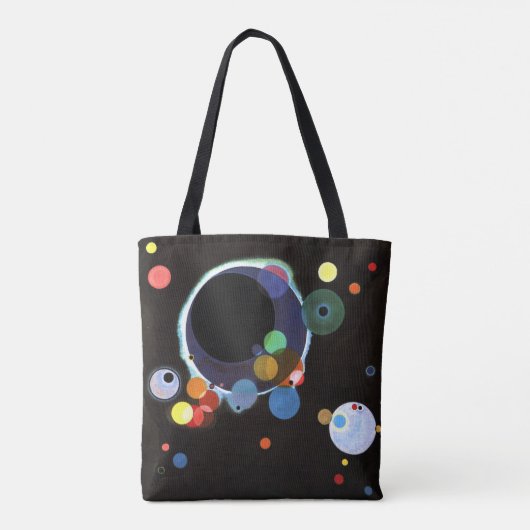 Kandinsky - Mehrere Kreise, berühmtes Gemälde Tasche (Rückseite)