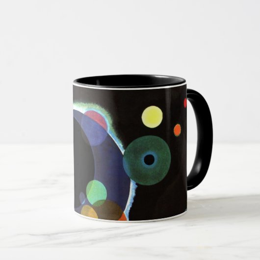 Kandinsky - Mehrere Kreise, berühmtes Gemälde, Tasse (VorderseiteRechts)