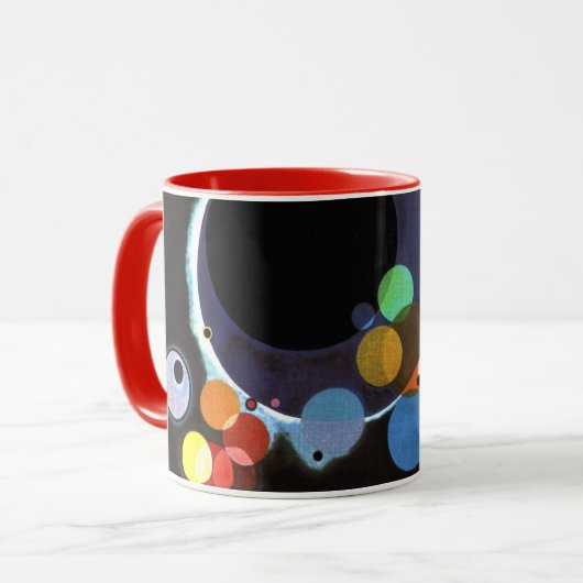 Kandinsky - Mehrere Kreise, berühmtes Gemälde Tasse (Vorderseite Links)