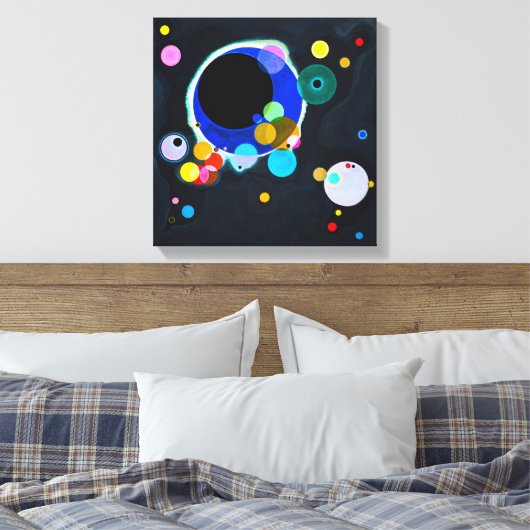 Kandinsky Mehrere Kreise Canvas Print Leinwanddruck (Insitu (Schlafzimmer))